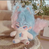 20cm 無属性 ぬいぐるみ 着せ替えぬいぐるみ 男の子 バイカラーの髪青い目綿人形 コットンドール キャラクターぬいぐるみ