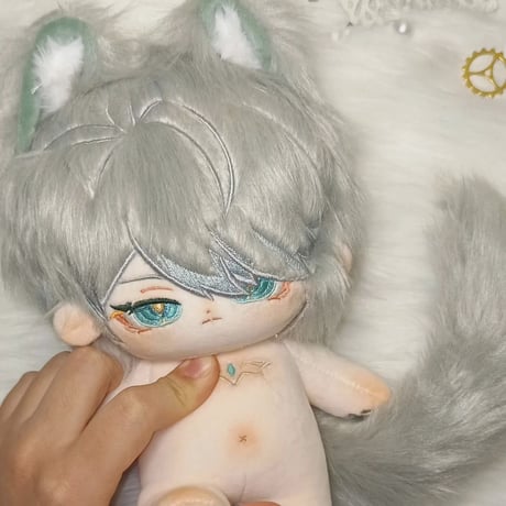 20cm 無属性 ぬいぐるみ 獣耳付け男の子 着せ替えぬいぐるみ 青檸 原神 エル・ヘッセン 綿人形 コットンドール キャラクターぬいぐるみ