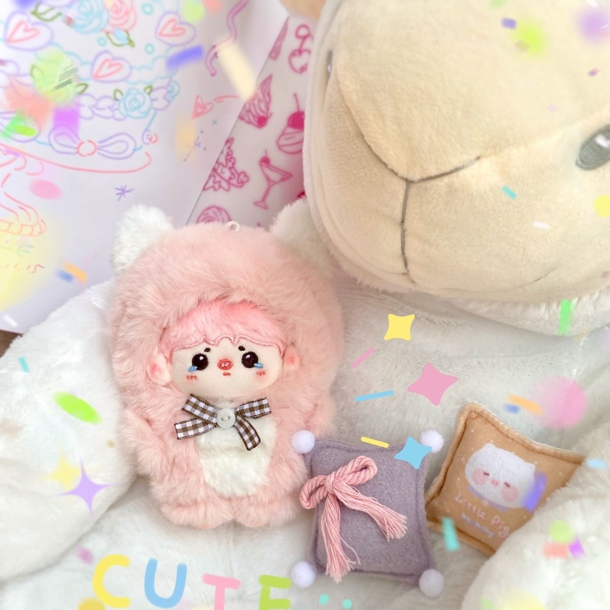 ミニ洋服 10cm 着せ替えぬいぐる服 ジャンプスーツ ぬいぐるみ