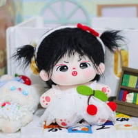 ミニ洋服 20cm 着せ替えぬいぐる服 ホワイトドレス ぬいぐるみコスチューム 着せ替え人形洋服 日常服人形 綿人形衣装 ドールウェア アクセサリー