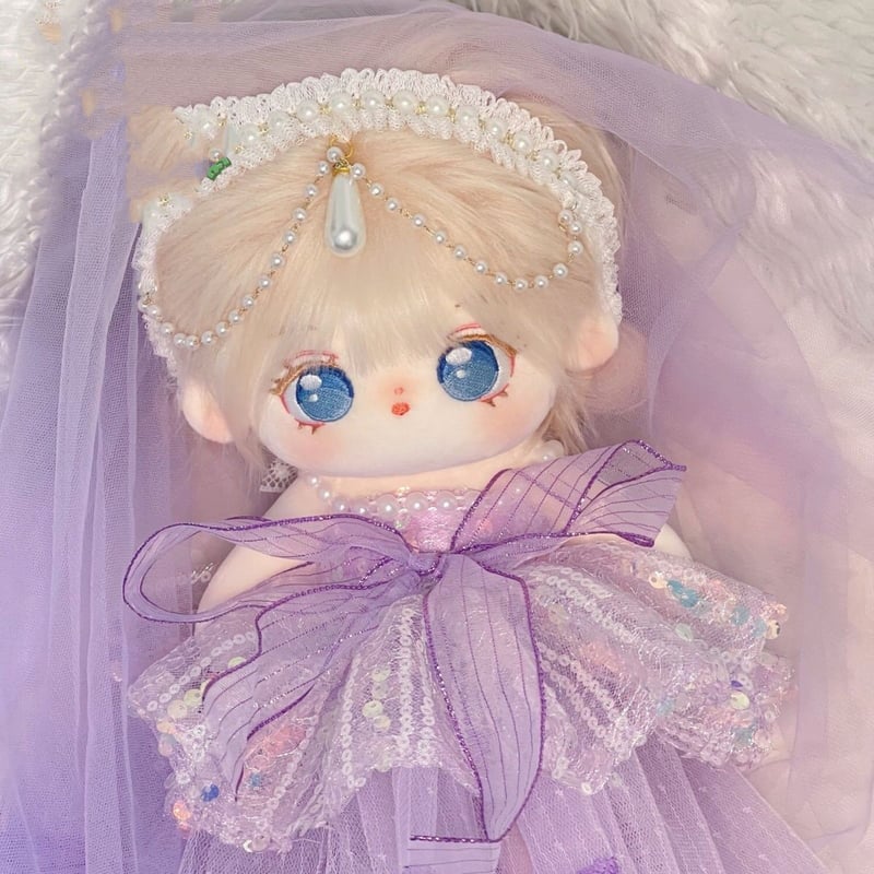 無属性 ぬいぐるみ 20cm 着せ替えぬいぐるみ 青い目女の子 元滾滾 綿