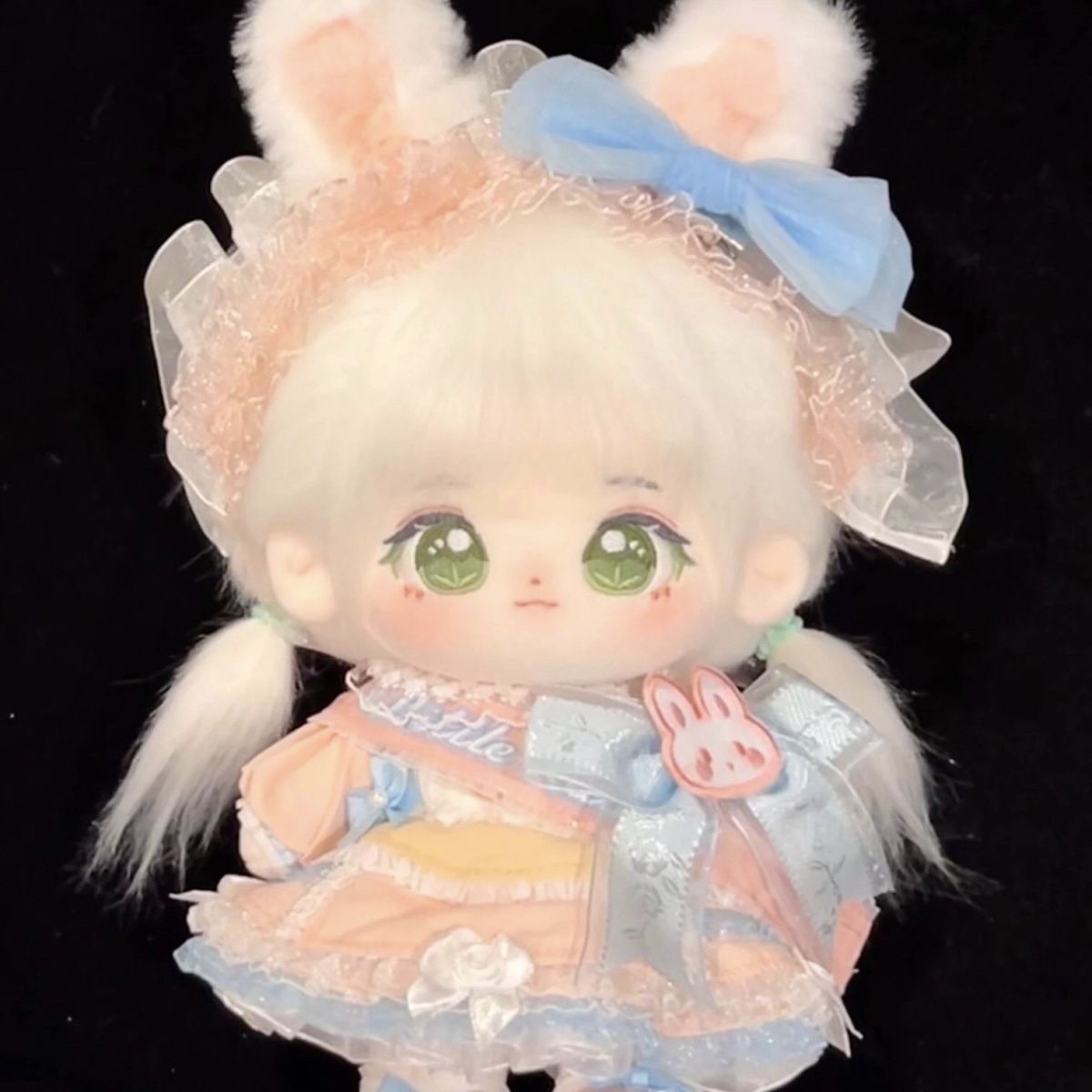 無属性 ぬいぐるみ 20cm 着せ替えぬいぐるみ 白髪と緑の瞳女の子 竹凧