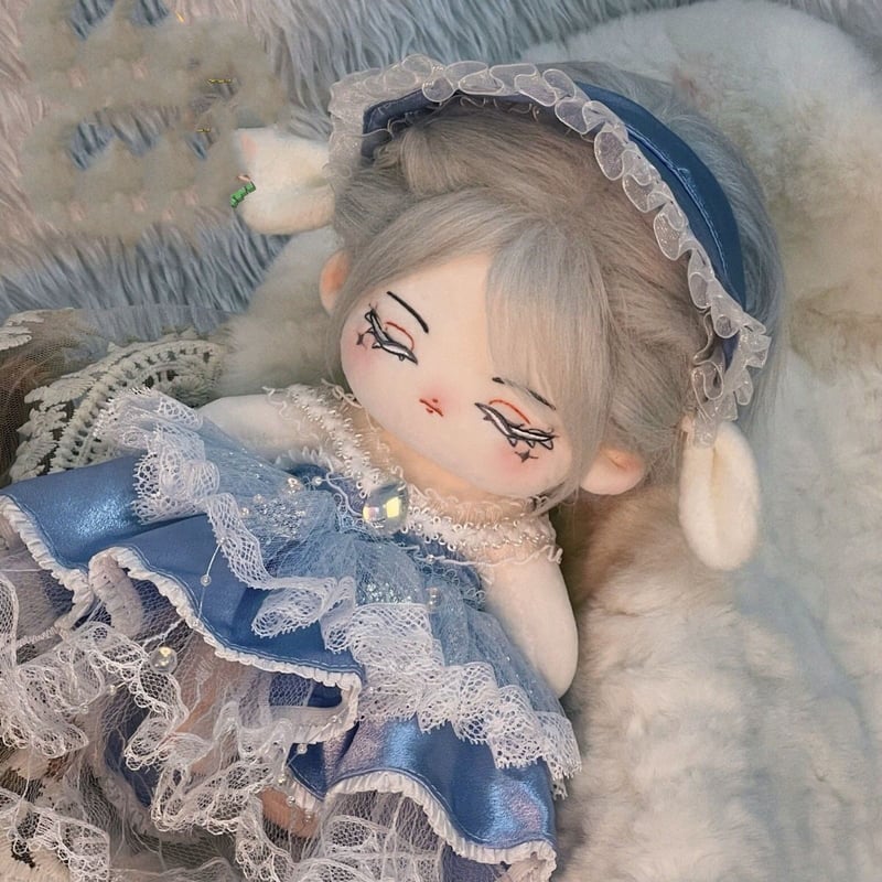 無属性　着せ替え ぬいぐるみ 20cm 2点セット 無属性 ぬいぐるみ 20cm 着せ替えぬいぐるみ 目を閉じたグレーの