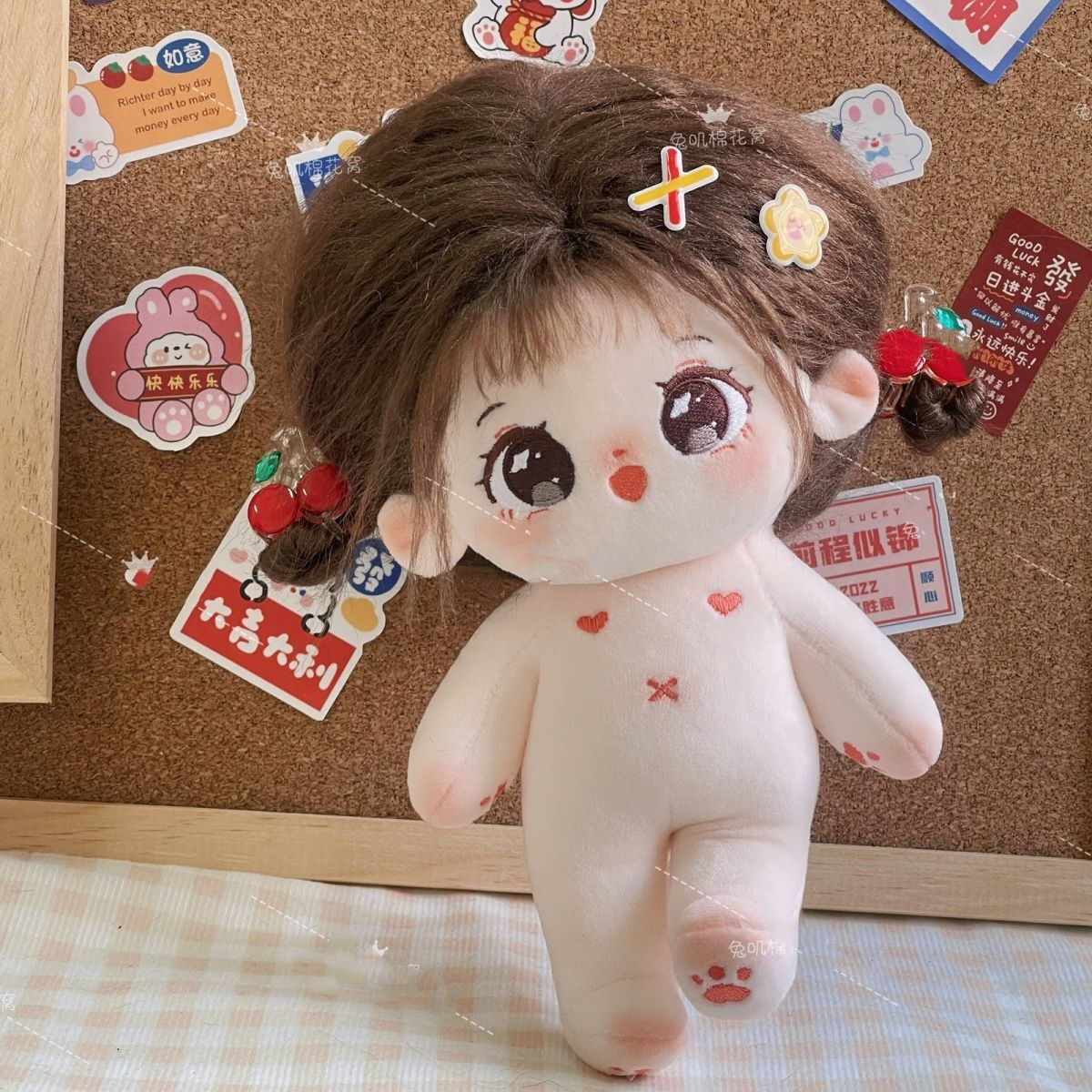 15cm オリジナル ぬいぐるみ 着せ替え 女の子 ロングヘア 茶色髪 15cm オリジナル ぬいぐるみ 着せ替え 女の子 ロングヘア 茶色髪