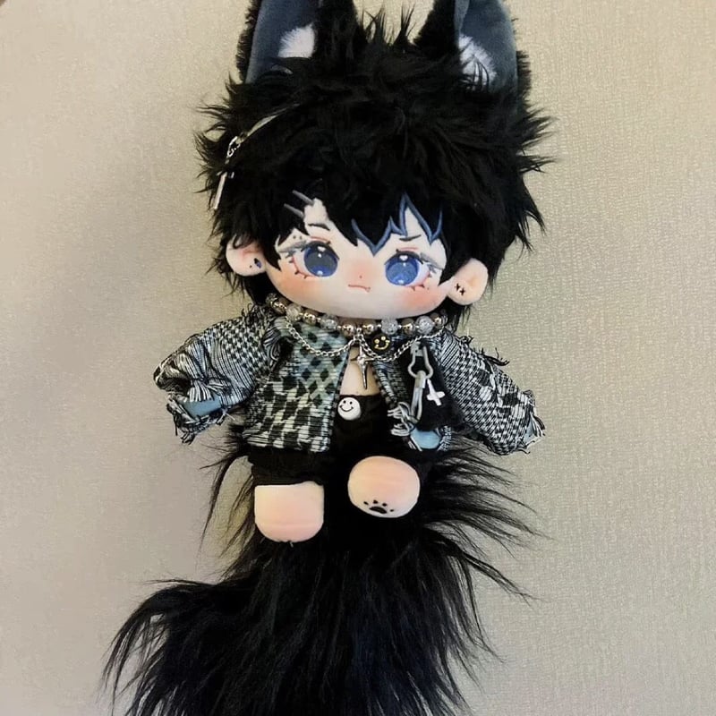 20cm 無属性 ぬいぐるみ 獣耳付け男の子 着せ替えぬいぐるみ 藍 20cm 無属性 ぬいぐるみ 獣耳付け男の子 着せ替えぬいぐるみ 藍