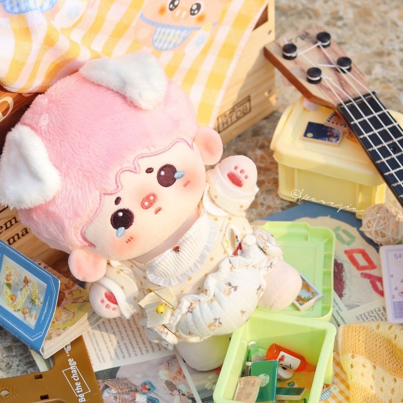 20cm 無属性 ぬいぐるみ 10cm 着せ替えぬいぐるみ 獣耳付け男の子 綿