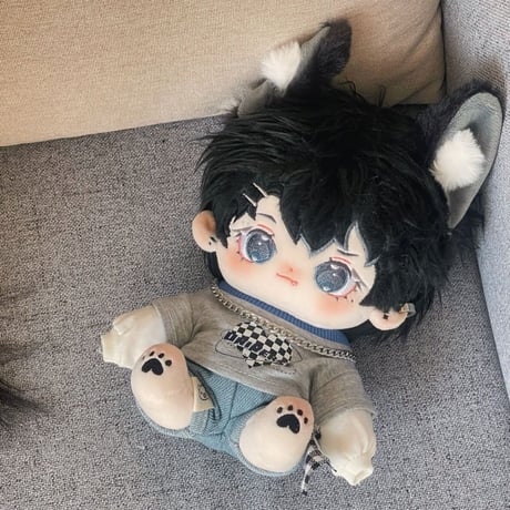 20cm 無属性 ぬいぐるみ 獣耳付け男の子 着せ替えぬいぐるみ 藍灣 綿人形 コットンドール キャラクターぬいぐるみ
