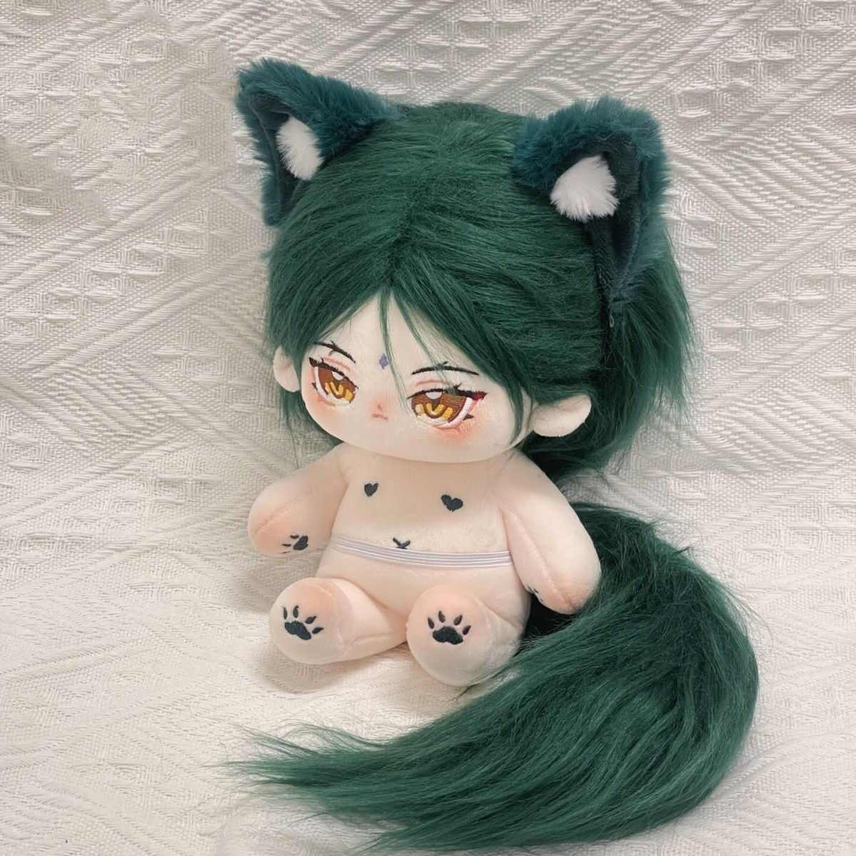 緑のうさぎ耳ぬいぐるみ　8cm無属性ぬいぐるみ original