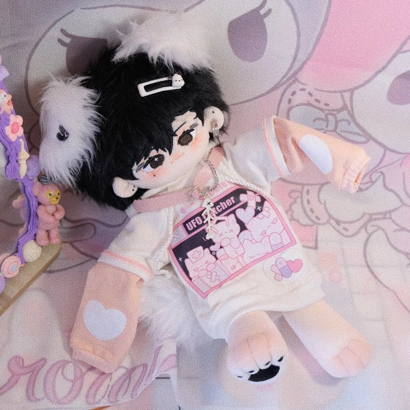 オリジナル ぬいぐるみ 着せ替え 狐 黒髪 オッドアイ ロングヘア 10cm 20cm 着せ替えぬいぐるみ きつね 無属性 黒髪 紫目 - メルカリ