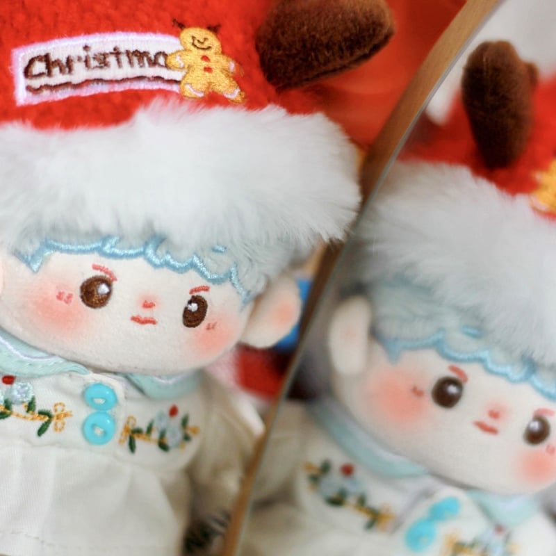 ミニ帽子 10cm 着せ替えぬいぐるハット ぬいぐるみクリスマスの赤い