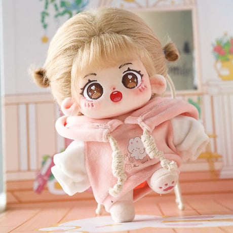 無属性 ぬいぐるみ 20cm 着せ替えぬいぐるみ 茶髪茶色の目女の子 綿人形 糖炒栗子 コットンドール キャラクターぬいぐるみ