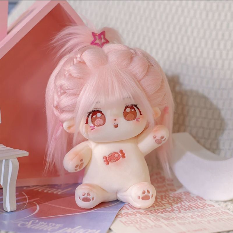 無属性 ぬいぐるみ 20cm 着せ替えぬいぐるみ 女の子 ピンクの髪ピンク