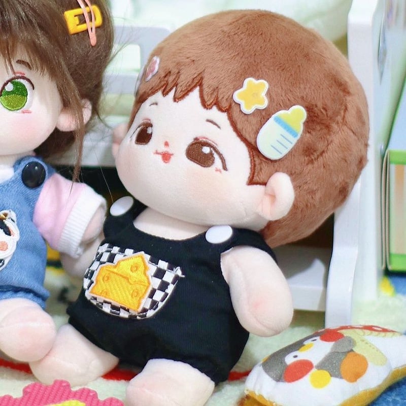 ミニ洋服 20cm 着せ替えぬいぐる服 オーバーオール ぬいぐるみ