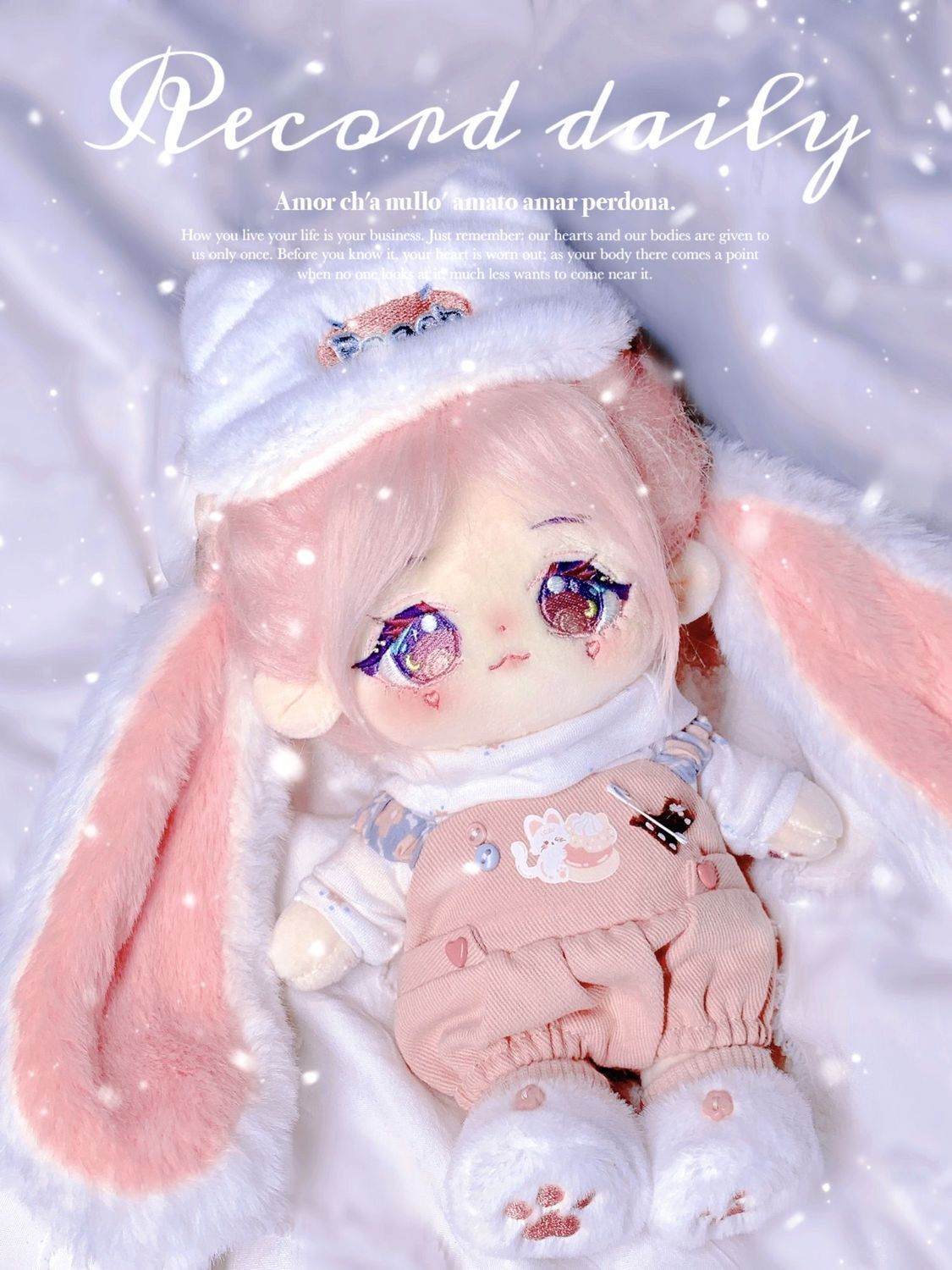 無属性 ぬいぐるみ 20cm 着せ替えぬいぐるみ ピンクの髪ピンクの目