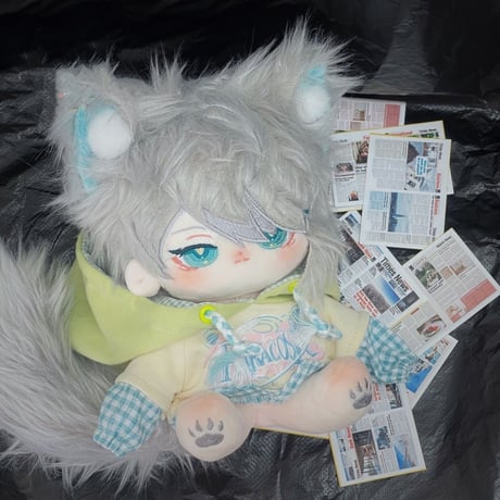 20cm 無属性 ぬいぐるみ 獣耳付け男の子 着せ替えぬいぐるみ 青檸 原神 エル・ヘッセン 綿人形 コットンドール キャラクターぬいぐるみ