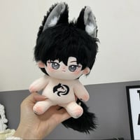 20cm 無属性 ぬいぐるみ 獣耳付け着せ替えぬいぐるみ 黒髪黒目男の子 綿人形 コットンドール キャラクターぬいぐるみ