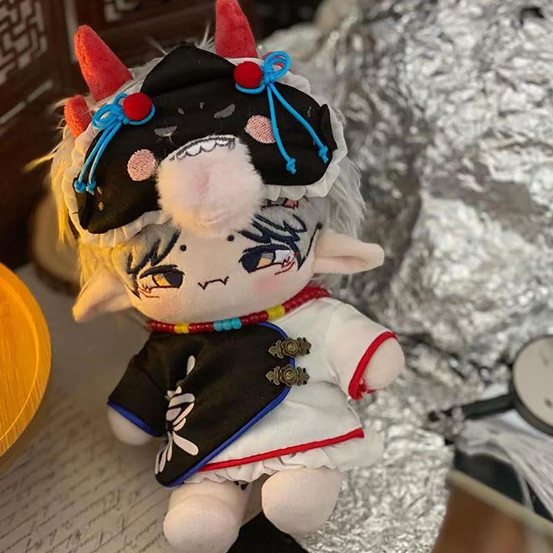 20cm 着せ替えぬいぐるみ 無属性 ぬいぐるみ 見目 白髪四つ目