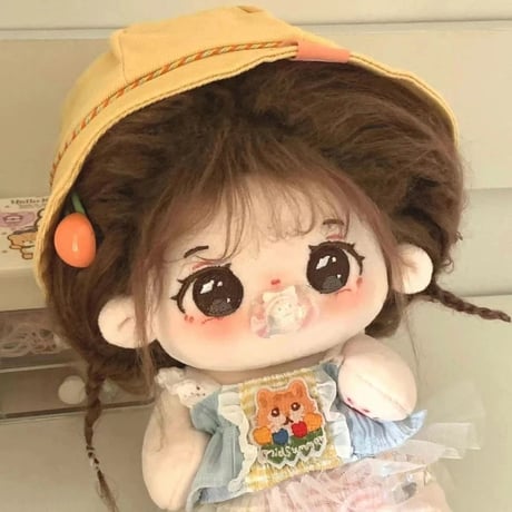 無属性 ぬいぐるみ 20cm 着せ替えぬいぐるみ 茶髪茶色の目女の子 棗安 綿人形 コットンドール キャラクターぬいぐるみ