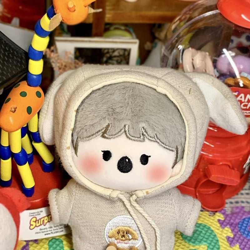 ミニ洋服 10cm 着せ替えぬいぐる服 パーカーロンパース