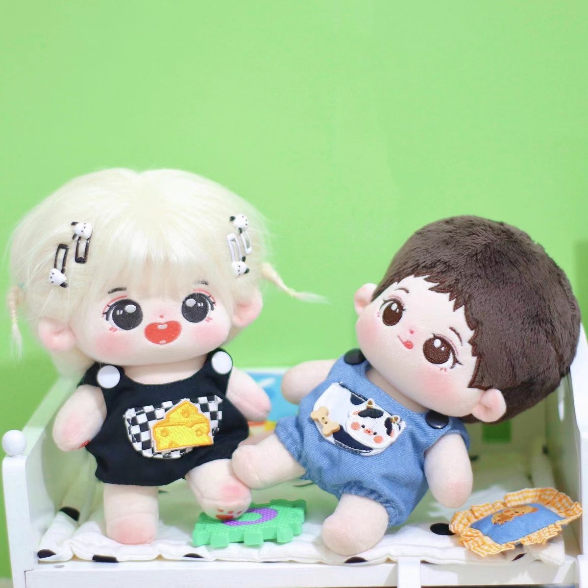 ミニ洋服 20cm 着せ替えぬいぐる服 オーバーオール ぬいぐるみ