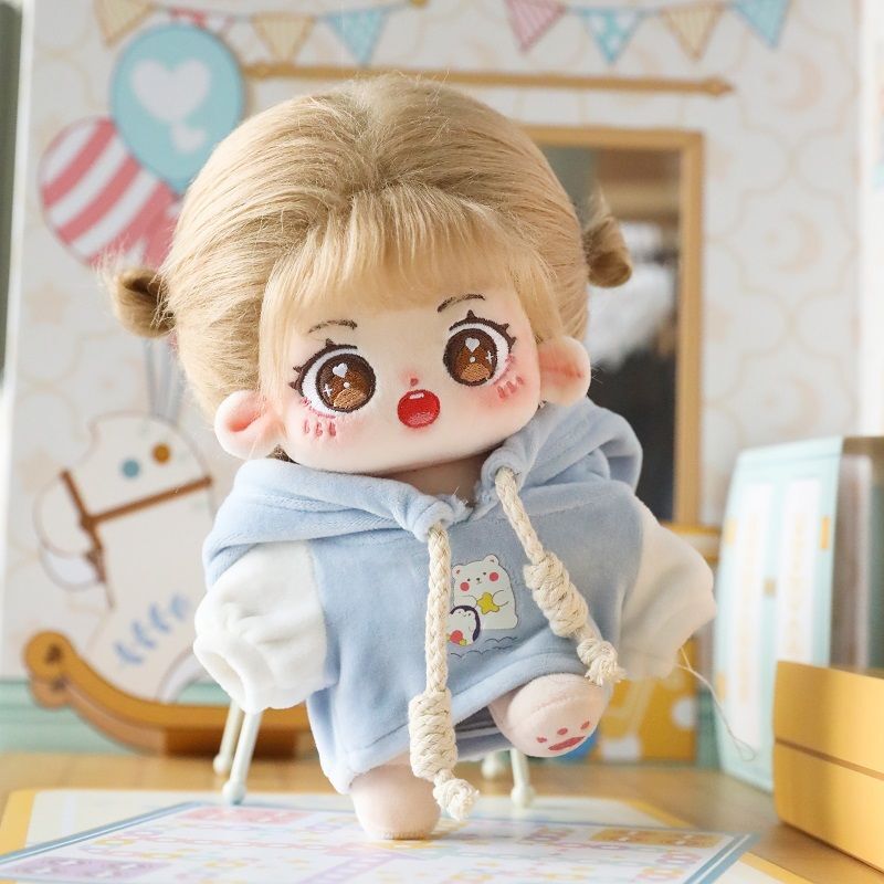 無属性 ぬいぐるみ 20cm 着せ替えぬいぐるみ 茶髪茶色の目女の子 綿