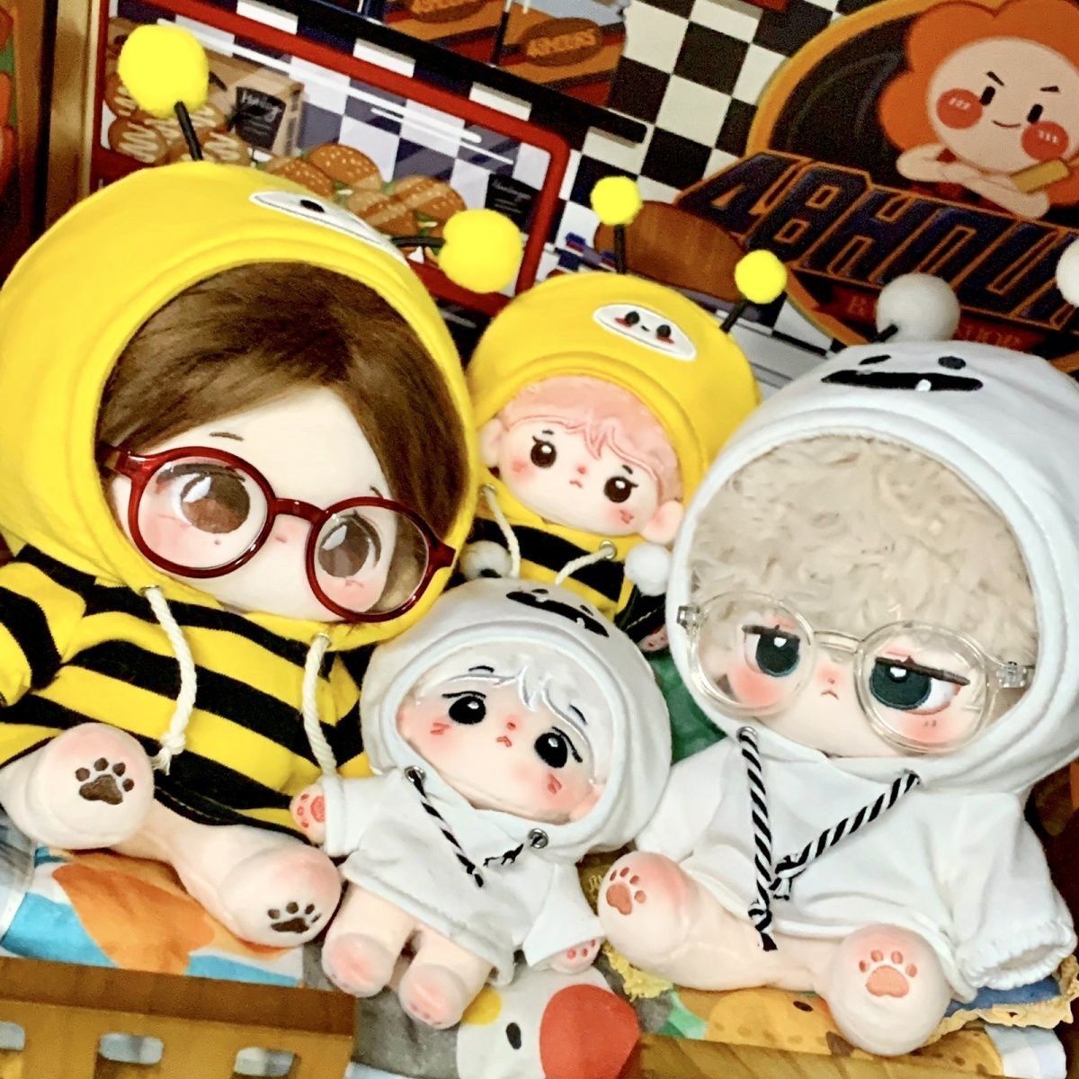 10cm ミニ洋服 パーカー 20cm 着せ替えぬいぐる服 ぬいぐるみ