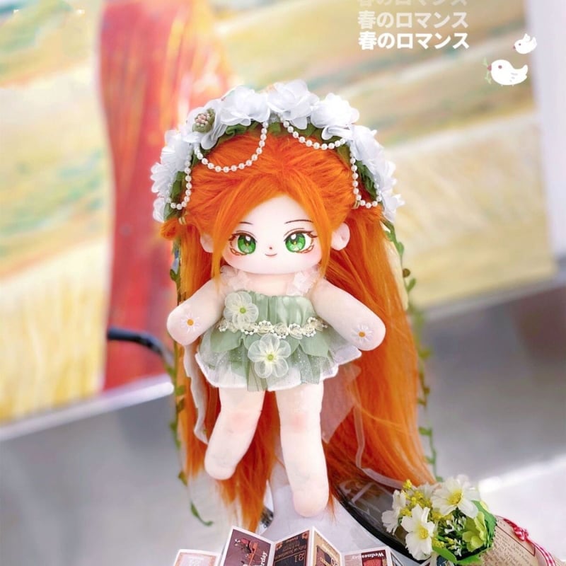 ぬいぐるみ スーツ オレンジ髪 約20cm 長い脚 無属性 ぬいぐるみ 30cm 着せ替えぬいぐるみ オレンジ色