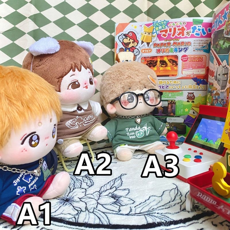 ぬい服　Tシャツ&パンツセット 2点セット ミニ洋服 20cm 着せ替えぬいぐる服 Tシャツ ショーツ