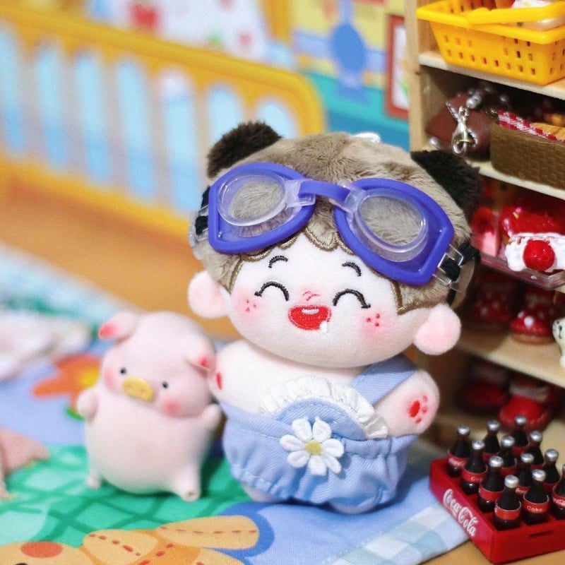 ぬいぐるみ　着せ替え　10cm 紫　メガネ Amazon.co.jp: 10cm ぬいぐるみ 人形 メガネ めがね ヒョウ柄
