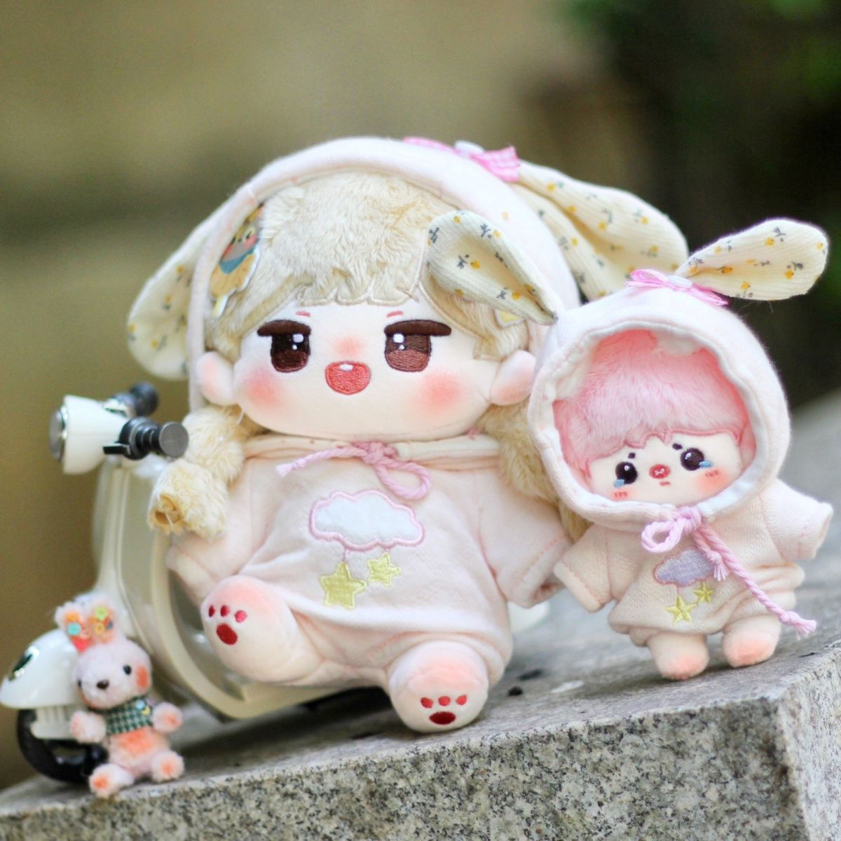 10cm パーカー ミニ洋服 20cm 着せ替えぬいぐる服 ぬいぐるみ