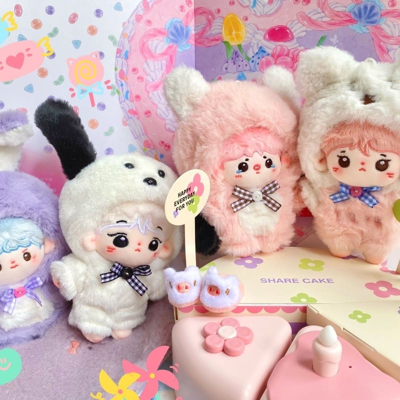 ミニ洋服 10cm 着せ替えぬいぐる服 ジャンプスーツ ぬいぐるみ