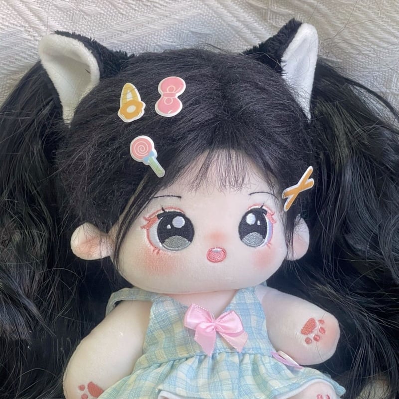無属性 ぬいぐるみ 20cm 着せ替えぬいぐるみ 黒髪黒い瞳女の子