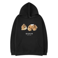 テディーベアプリントパーカー