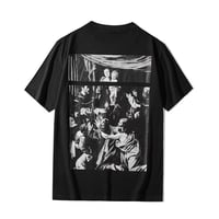 絵画プリントオフロゴTシャツ