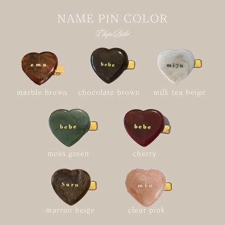［ 予約 ］name pin  (名入り)