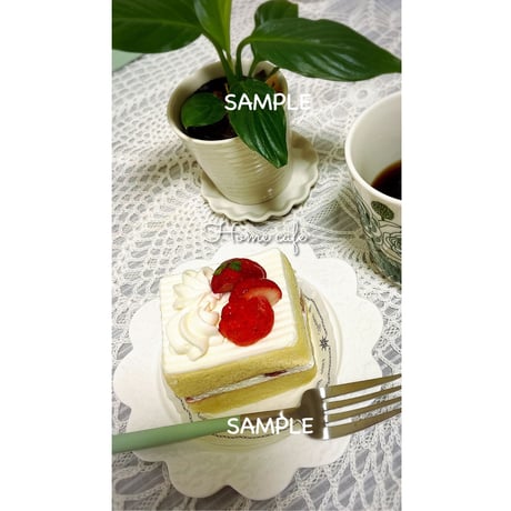 【スマホ壁紙】Strawberry shortcake