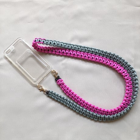パラコード スマホショルダー (126cm お花 パラコード スマホ パラコード スマホショルダー (126cm お花 パラコード スマホ