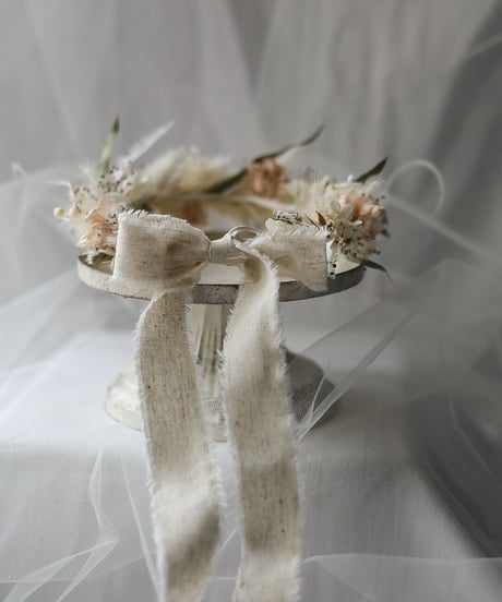 flower crown natural beige
