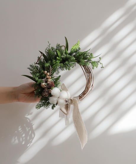 Christmas mini half wreath 4
