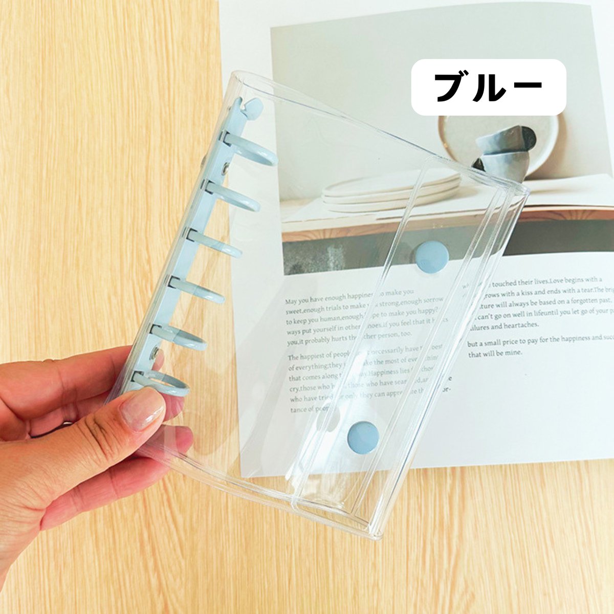 M6サイズ 6つ穴（A7） クリアボタンバインダー 【BD24】 | POPiN! ROOM