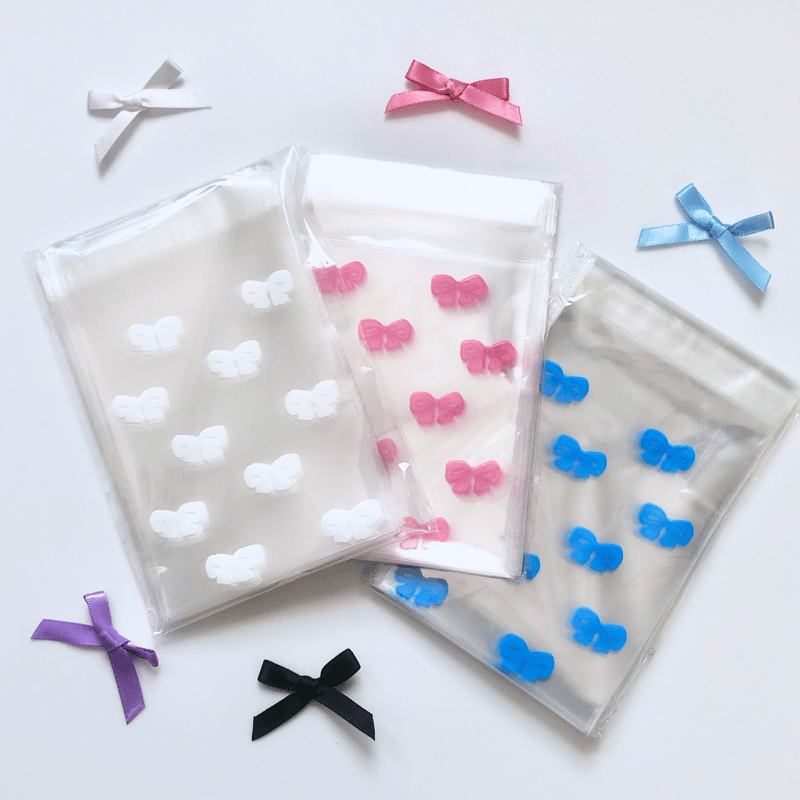 テープ付きデザインOPP袋 リボン 50枚入り 【TZ113】 | POPiN! ROOM 推