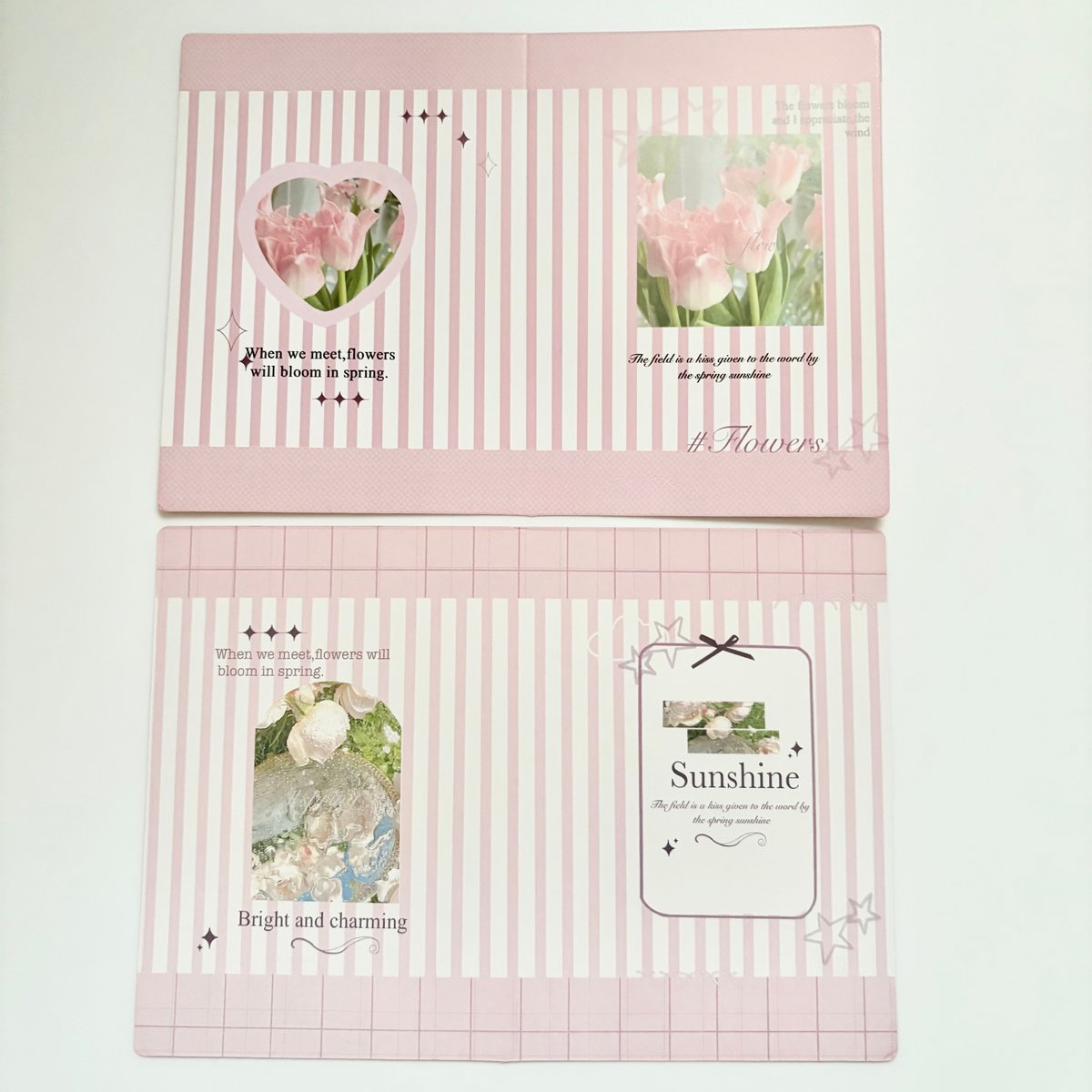 2つ折り トレカ厚紙台紙 PinkGreen-A 10枚SET 【TZ216】 | POPP