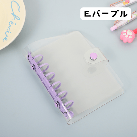 M6サイズ 6つ穴（A7）　クリアバインダー　【BD27】