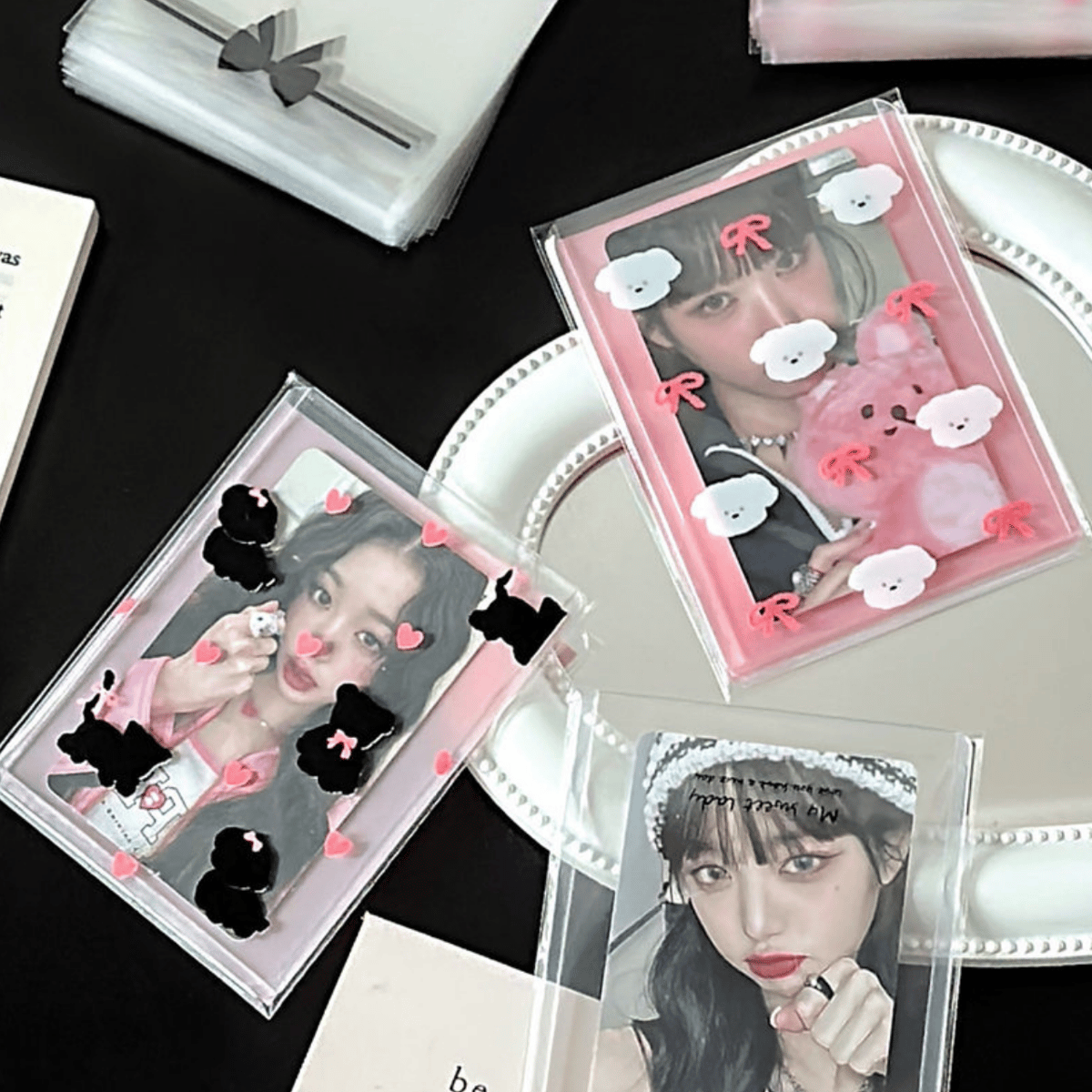 テープ付きデザインOPP袋 アニマルリボン 50枚入り 【TZ114