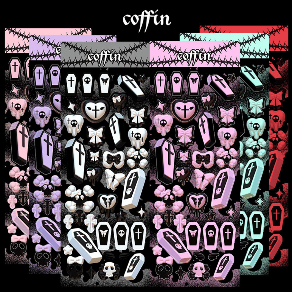 奇奇怪怪　ステッカー 3Dアート coffinスカルハート ステッカー 【DS6】 | POPiN! ROOM