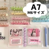 M6サイズ 6つ穴（A7）　クリアボタンバインダー　【BD24】
