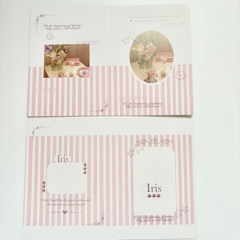 2つ折り トレカ厚紙台紙 PinkGreen-A 10枚SET 【TZ216】 | POPP