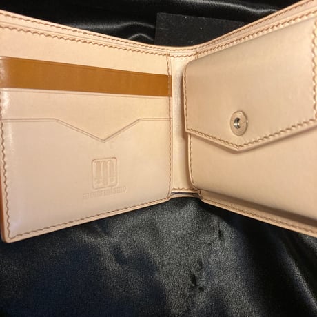 コードバン折財布（小銭入れ付き）キャメル
