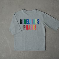 RAINBOW POCKE-TEE グレー【7分袖】