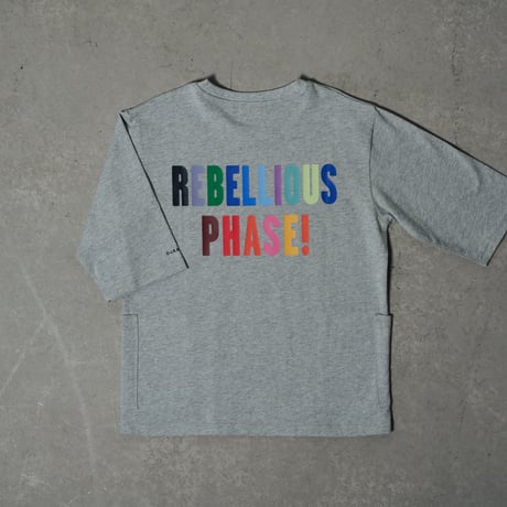 RAINBOW POCKE-TEE グレー【7分袖】